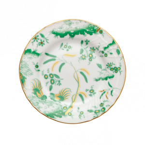 Ginori Oro Di Doccia Green Bread Plate - 7"